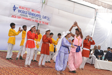 School children giving dance performance